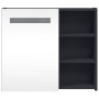 Mueble de baño con espejo y luz LED gris 60x13x52 cm de , Tocadores de baño - Ref: Foro24-357970, Precio: 97,88 €, Descuento: %