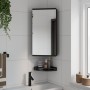 Corner bathroom cabinet with black mirror 30x24x60 cm by , bathroom vanities - Ref: Foro24-357979, Price: 85,90 €, Discount: %