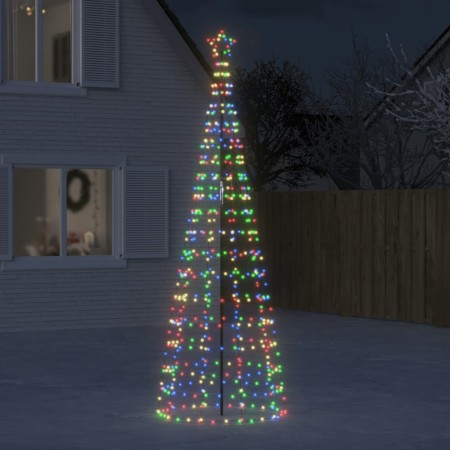 Christbaumkegel mit Pfählen 570 farbige LEDs 300 cm von , Weihnachtsbeleuchtung - Ref: Foro24-358106, Preis: 60,48 €, Rabatt: %