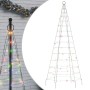 Christmas tree on flagpole with 200 multicolored LEDs 180 cm by , Christmas lights - Ref: Foro24-358110, Price: 24,36 €, Disc...