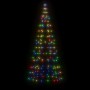 Christmas tree on flagpole with 200 multicolored LEDs 180 cm by , Christmas lights - Ref: Foro24-358110, Price: 24,36 €, Disc...