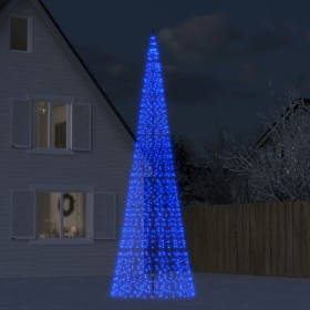 Árbol de Navidad en asta de bandera 1534 LED azul 500 cm de , Luces de Navidad - Ref: Foro24-358119, Precio: 99,99 €, Descuen...