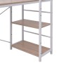 4-tier oak-colored desk with shelving by vidaXL, Desks - Ref: Foro24-20134, Price: 90,11 €, Discount: %