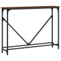 Engineered wood brown oak console table 102x22.5x75 cm by , Side tables - Ref: Foro24-834134, Price: 43,55 €, Discount: %