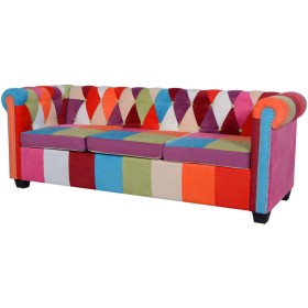 Chesterfield 3-seater fabric sofa by vidaXL, Sofas - Ref: Foro24-243181, Price: 446,99 €, Discount: %