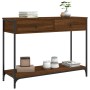 Engineered wood brown oak console table 100x34.5x75 cm by , Side tables - Ref: Foro24-834174, Price: 79,28 €, Discount: %