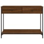 Engineered wood brown oak console table 100x34.5x75 cm by , Side tables - Ref: Foro24-834174, Price: 79,28 €, Discount: %