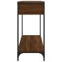 Engineered wood brown oak console table 100x34.5x75 cm by , Side tables - Ref: Foro24-834174, Price: 79,28 €, Discount: %