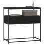 Mesa consola madera de ingeniería negra 75x40x75 cm de , Mesas auxiliares - Ref: Foro24-834155, Precio: 71,18 €, Descuento: %