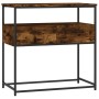 Mesa consola madera de ingeniería roble ahumado 75x40x75 cm de , Mesas auxiliares - Ref: Foro24-834157, Precio: 63,89 €, Desc...