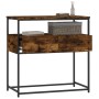 Mesa consola madera de ingeniería roble ahumado 75x40x75 cm de , Mesas auxiliares - Ref: Foro24-834157, Precio: 63,89 €, Desc...