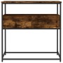 Mesa consola madera de ingeniería roble ahumado 75x40x75 cm de , Mesas auxiliares - Ref: Foro24-834157, Precio: 63,89 €, Desc...