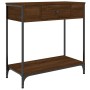 Engineered wood brown oak console table 75x34.5x75 cm by , Side tables - Ref: Foro24-834169, Price: 63,60 €, Discount: %