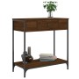 Engineered wood brown oak console table 75x34.5x75 cm by , Side tables - Ref: Foro24-834169, Price: 63,60 €, Discount: %