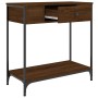 Mesa consola madera de ingeniería marrón roble 75x34,5x75 cm de , Mesas auxiliares - Ref: Foro24-834169, Precio: 66,99 €, Des...