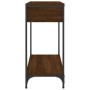 Engineered wood brown oak console table 75x34.5x75 cm by , Side tables - Ref: Foro24-834169, Price: 63,60 €, Discount: %