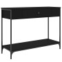 Mesa consola madera de ingeniería negra 100x34,5x75 cm de , Mesas auxiliares - Ref: Foro24-834160, Precio: 75,24 €, Descuento: %