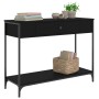 Mesa consola madera de ingeniería negra 100x34,5x75 cm de , Mesas auxiliares - Ref: Foro24-834160, Precio: 75,24 €, Descuento: %