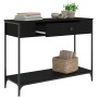 Mesa consola madera de ingeniería negra 100x34,5x75 cm de , Mesas auxiliares - Ref: Foro24-834160, Precio: 72,81 €, Descuento: %