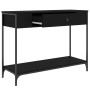 Mesa consola madera de ingeniería negra 100x34,5x75 cm de , Mesas auxiliares - Ref: Foro24-834160, Precio: 75,24 €, Descuento: %