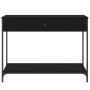 Mesa consola madera de ingeniería negra 100x34,5x75 cm de , Mesas auxiliares - Ref: Foro24-834160, Precio: 72,81 €, Descuento: %