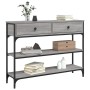 Engineered wood gray Sonoma console table 100x25x75 cm by , Side tables - Ref: Foro24-834183, Price: 94,79 €, Discount: %