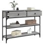 Engineered wood gray Sonoma console table 100x25x75 cm by , Side tables - Ref: Foro24-834183, Price: 94,79 €, Discount: %