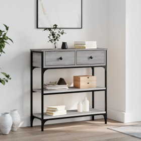 Engineered wood gray Sonoma console table 72.5x25x75 cm by , Side tables - Ref: Foro24-834188, Price: 91,52 €, Discount: %