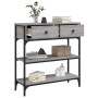 Mesa consola madera de ingeniería gris Sonoma 72,5x25x75 cm de , Mesas auxiliares - Ref: Foro24-834188, Precio: 92,21 €, Desc...