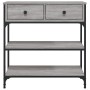 Mesa consola madera de ingeniería gris Sonoma 72,5x25x75 cm de , Mesas auxiliares - Ref: Foro24-834188, Precio: 92,21 €, Desc...