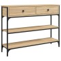 Mesa consola madera de ingeniería roble Sonoma 100x25x75 cm de , Mesas auxiliares - Ref: Foro24-834181, Precio: 98,70 €, Desc...