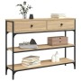 Mesa consola madera de ingeniería roble Sonoma 100x25x75 cm de , Mesas auxiliares - Ref: Foro24-834181, Precio: 98,70 €, Desc...