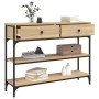 Mesa consola madera de ingeniería roble Sonoma 100x25x75 cm de , Mesas auxiliares - Ref: Foro24-834181, Precio: 98,70 €, Desc...