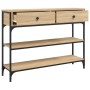 Engineered wood Sonoma oak console table 100x25x75 cm by , Side tables - Ref: Foro24-834181, Price: 98,70 €, Discount: %