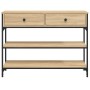 Mesa consola madera de ingeniería roble Sonoma 100x25x75 cm de , Mesas auxiliares - Ref: Foro24-834181, Precio: 98,70 €, Desc...