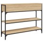 Engineered wood Sonoma oak console table 100x25x75 cm by , Side tables - Ref: Foro24-834181, Price: 98,70 €, Discount: %