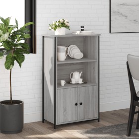 Tall Sonoma gray engineered wood sideboard 62x32x103.5 cm by , Sideboards - Ref: Foro24-834218, Price: 77,99 €, Discount: %