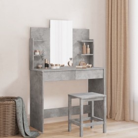 Dresser with concrete gray mirror 96x39x142 cm by , Bedroom Dressers - Ref: Foro24-837577, Price: 83,54 €, Discount: %