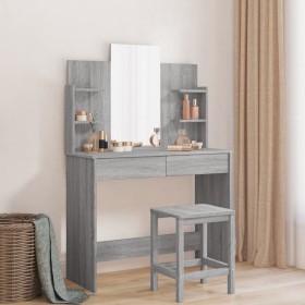 Dresser with Sonoma gray mirror 96x39x142 cm by , Bedroom Dressers - Ref: Foro24-837580, Price: 67,98 €, Discount: %