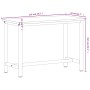 Werkbank aus massivem Buchenholz und Metall, 115 x 55 x 81,5 cm von , Arbeitstische - Ref: Foro24-3188904, Preis: 160,99 €, R...