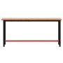 Solid beech wood and metal workbench 180x55x81.5 cm by , Work tables - Ref: Foro24-3188906, Price: 189,92 €, Discount: %