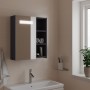 Bathroom cabinet with mirror and LED light gray 45x13x52 cm by , bathroom vanities - Ref: Foro24-357966, Price: 78,13 €, Disc...