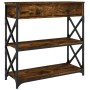 Mesa consola madera de ingeniería roble ahumado 75x28x75 cm de , Mesas auxiliares - Ref: Foro24-834197, Precio: 81,51 €, Desc...