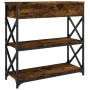 Mesa consola madera de ingeniería roble ahumado 75x28x75 cm de , Mesas auxiliares - Ref: Foro24-834197, Precio: 76,08 €, Desc...