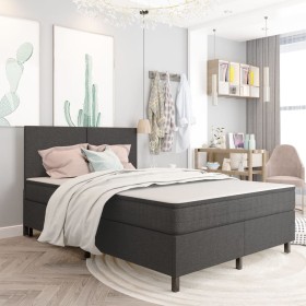 Box spring bed dark gray fabric 160x200 cm by , Beds and slatted bases - Ref: Foro24-3054725, Price: 648,99 €, Discount: %