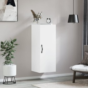 White engineered wood wall cabinet 34.5x34x90 cm by , Sideboards - Ref: Foro24-834994, Price: 53,99 €, Discount: %