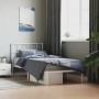 Metal bed frame with white headboard 107x203 cm by , Beds and slatted bases - Ref: Foro24-355508, Price: 66,34 €, Discount: %