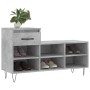 Mueble zapatero madera contrachapada gris hormigón 102x36x60 cm de , Zapateros y organizadores de calzado - Ref: Foro24-83136...