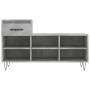 Mueble zapatero madera contrachapada gris hormigón 102x36x60 cm de , Zapateros y organizadores de calzado - Ref: Foro24-83136...