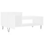 Mesa de centro madera contrachapada blanco 100x50x45 cm de , Mesas de centro - Ref: Foro24-830828, Precio: 55,99 €, Descuento: %